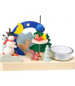 Petit Carrousel En Bois Bonhomme De Neige