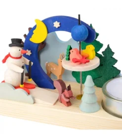 Petit Carrousel En Bois Bonhomme De Neige