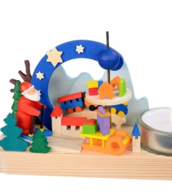 Petit Carrousel En Bois Père Noël Et Jouets