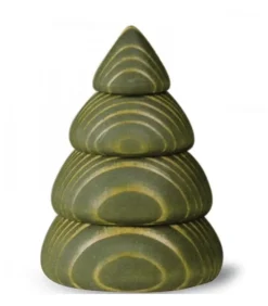 Petit Sapin De Noël En Bois Design, 6,5 Cm, Vert