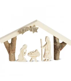 Petite Crèche De Noël Avec Nativite, 8 Cm
