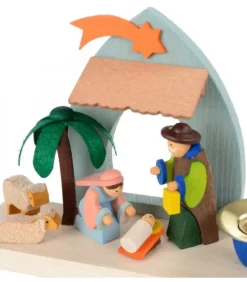 Petite Crèche De Noël Pour Enfant Avec Bougeoir