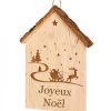 Plaque De Porte En Bois A Suspendre "Joyeux Noël"