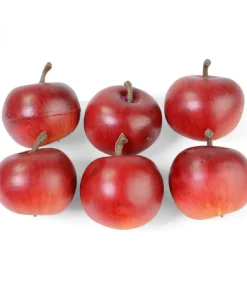 Pommes Décoratives Rouges Fonce, 4 Cm