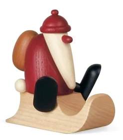 Père Noël Rouge Sur Une Luge