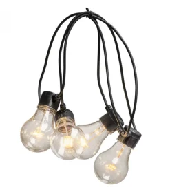 Rallonge 10 M Pour Guirlande Lumineuse De Terrasse, 10 Ampoules Ambrees