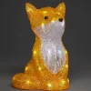 Renard Lumineux A Led En Acrylique, 27 Cm