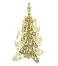 Sapin De Noël Dore A Suspendre