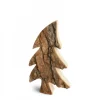 Sapin En Bois, Forme Penchee, 18 Cm