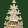 Sapin Lumineux Led En Bois Avec Crèche De Noël Et Personnages Ciceles