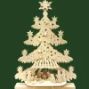 Sapin Lumineux Led En Bois Avec Crèche De Noël Et Personnages