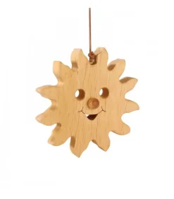 Soleil A Suspendre En Bois De Chene 12 Cm