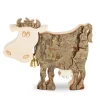 Vache En Bois, 9 Cm