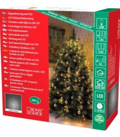 Voile Guirlande Pour Sapin De Noël, 200 Diodes Led