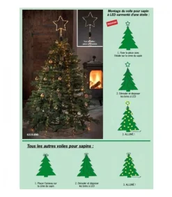 Voile Guirlande Pour Sapin De Noël, 250 Diodes Led